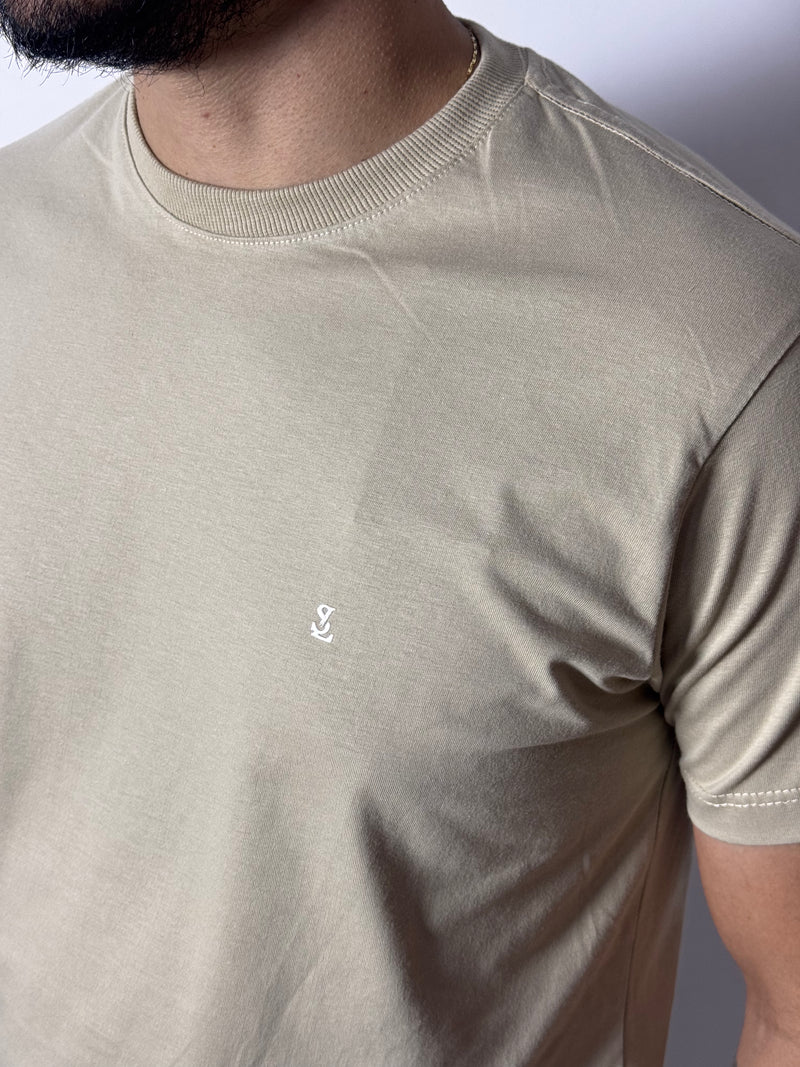 Camiseta Básica Solluti Castanho claro