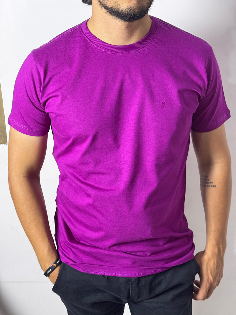 Camiseta Básica Solluti Magenta escuro