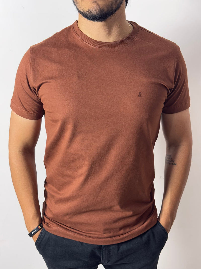Camiseta Básica Solluti Marrom